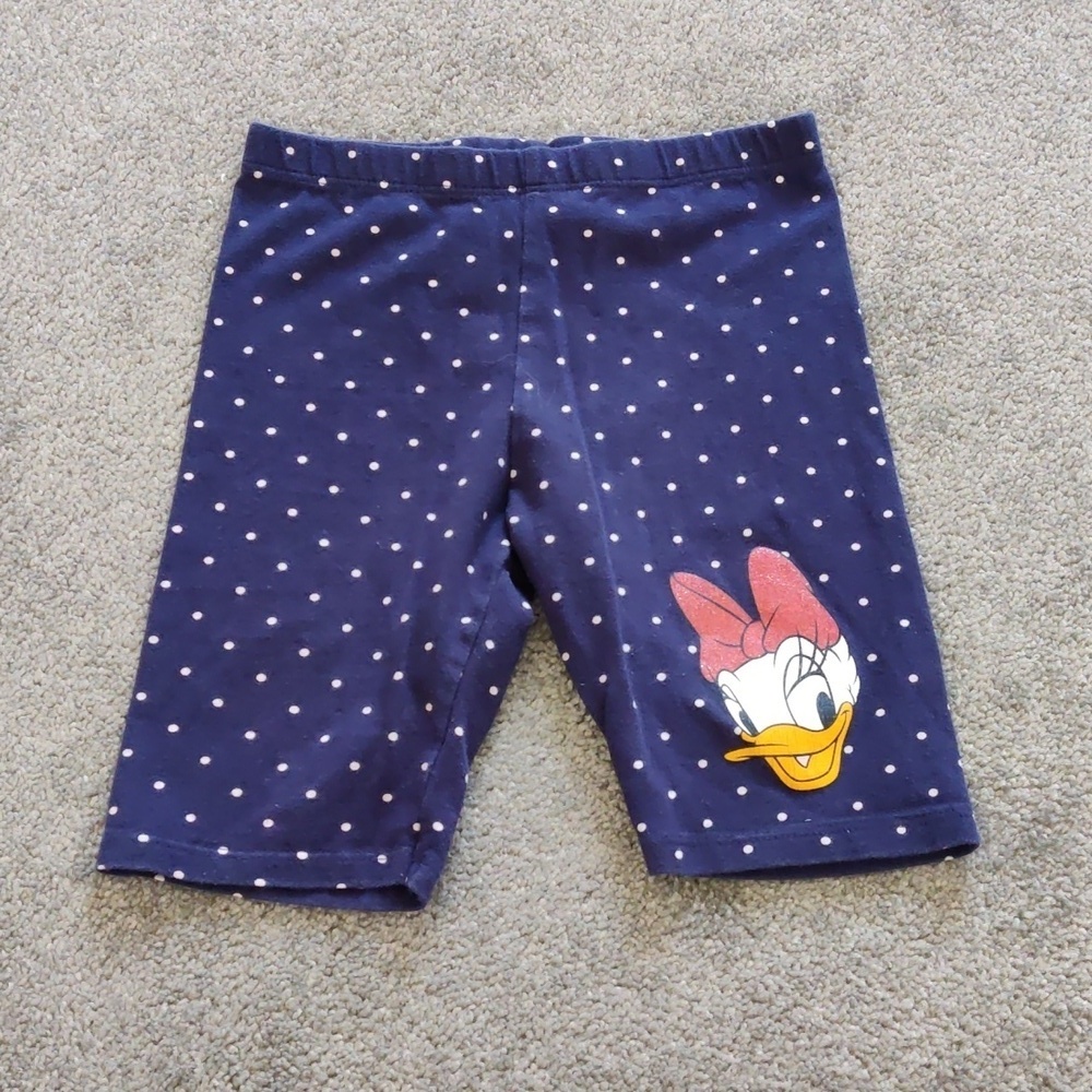 Disney Adorable Daisy Duck Polka Dot Shorts Blue White Girl's 6-7 Years